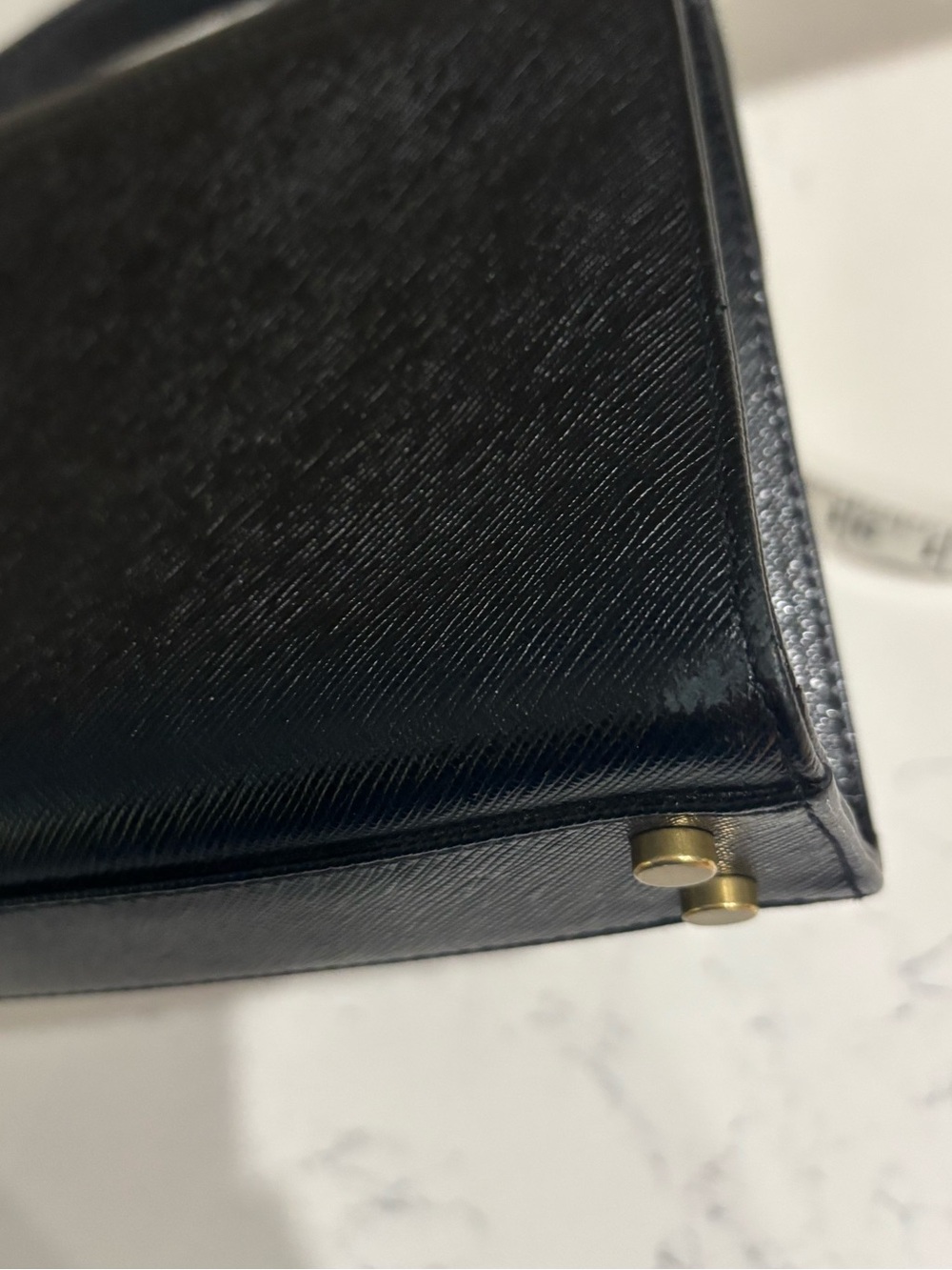 Coach 1999 Gramercy 7006 Italy cross grain black Kelly style top handle bag - Picture 11 of 11